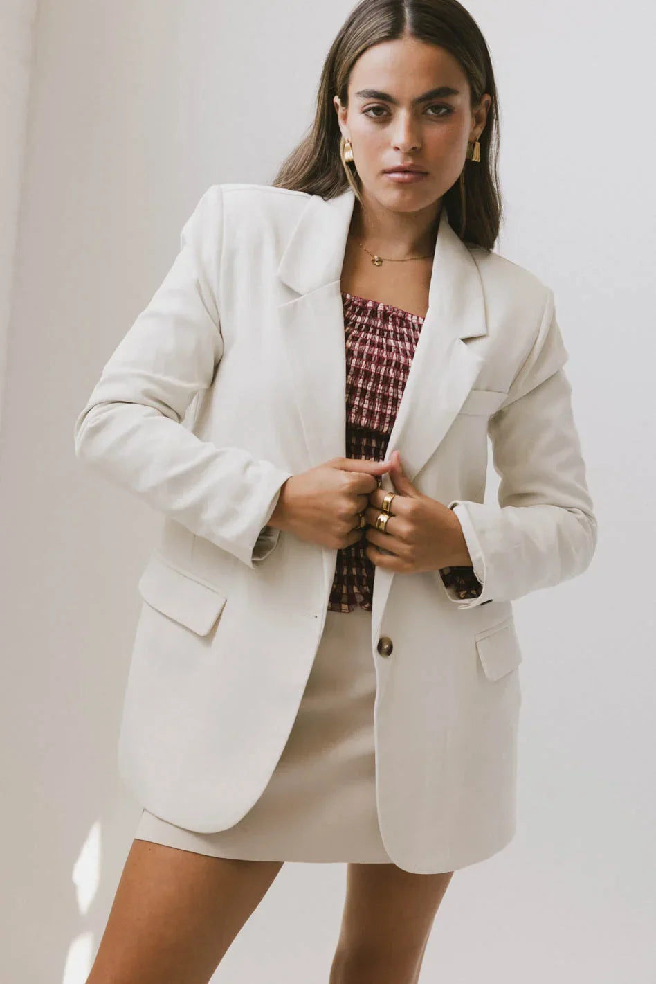 Crystal Blazer in Cream FINAL SALE