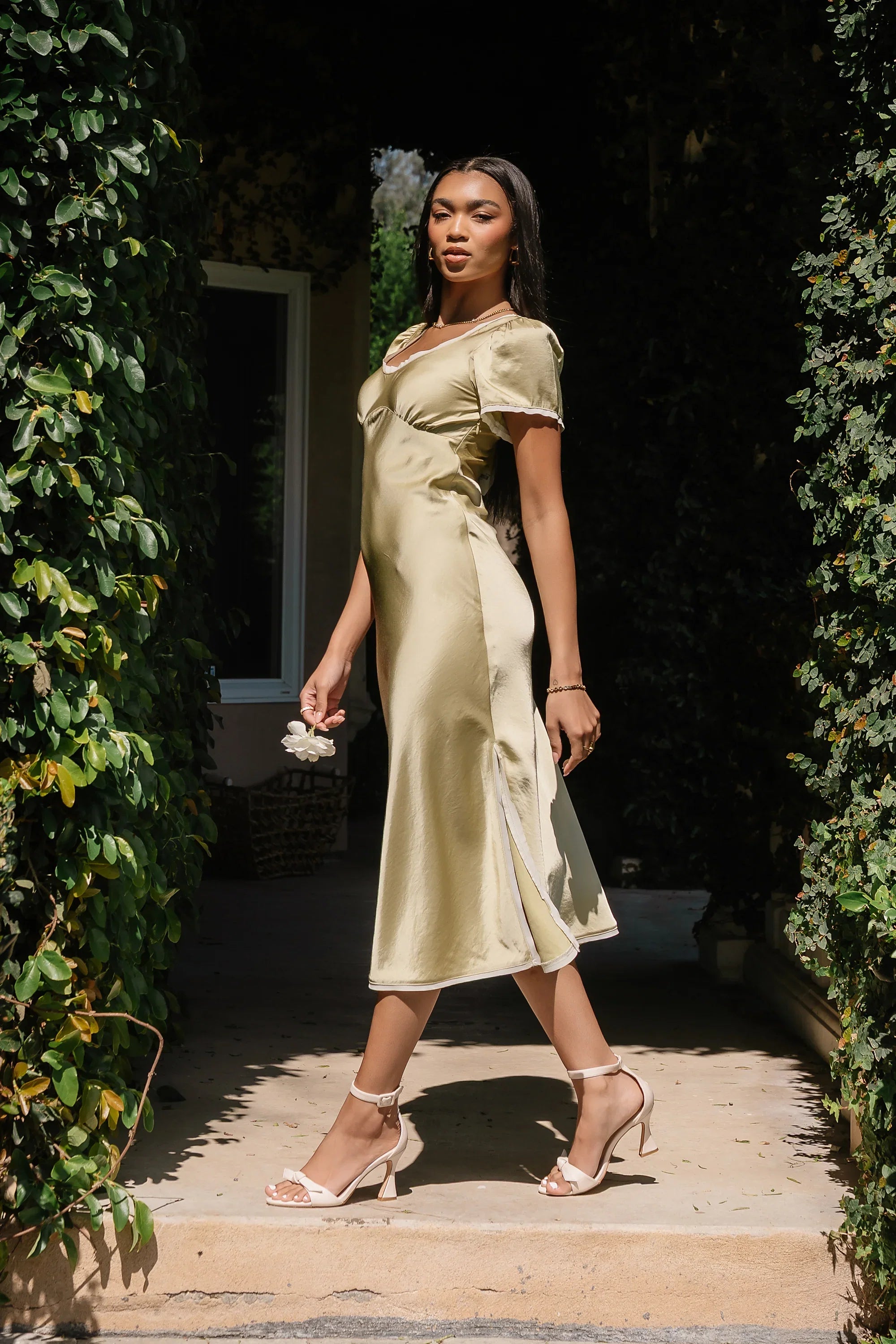 Austia Midi Dress in Green