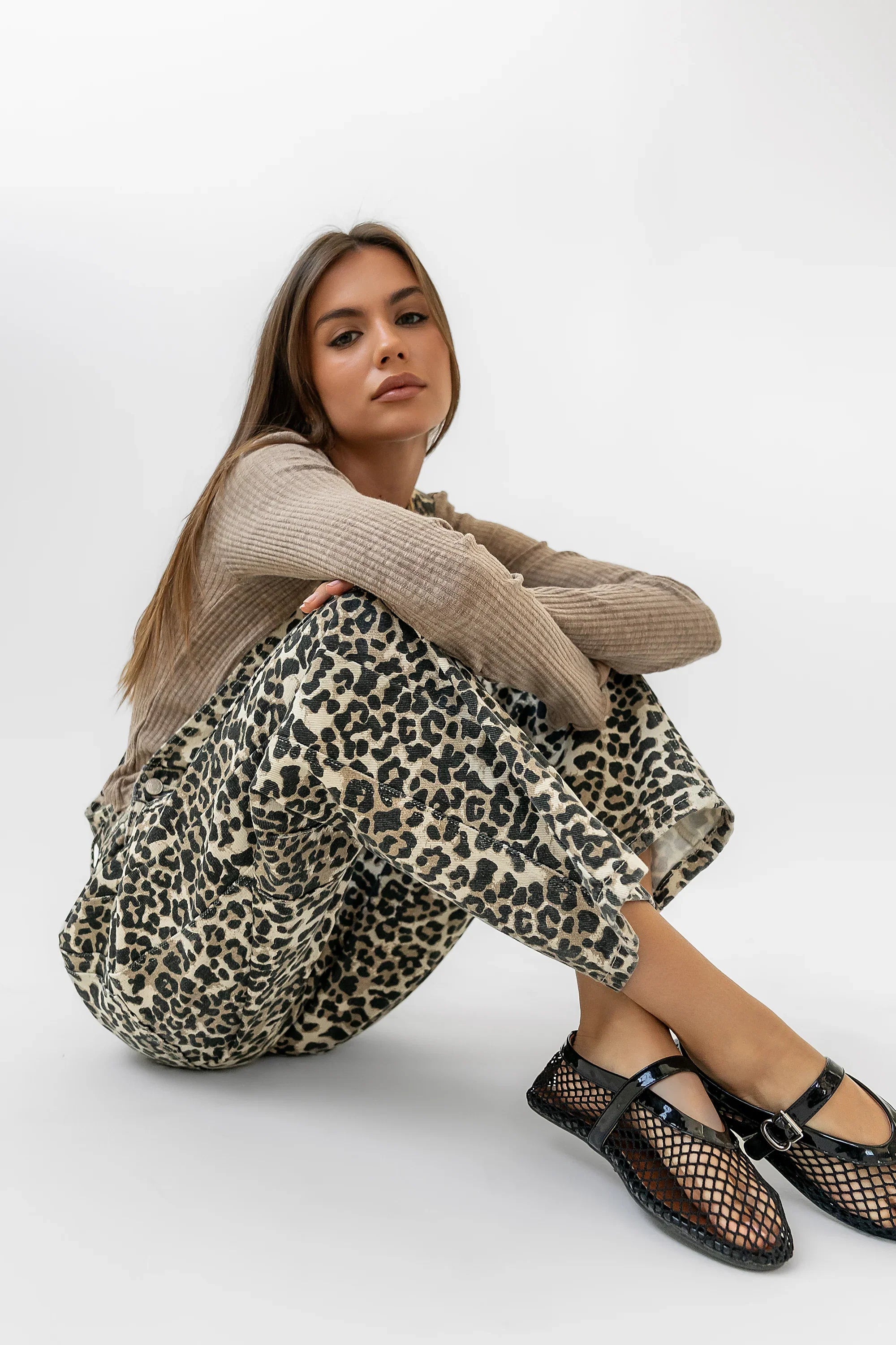 Tansy Denim Overalls in Leopard FINAL SALE