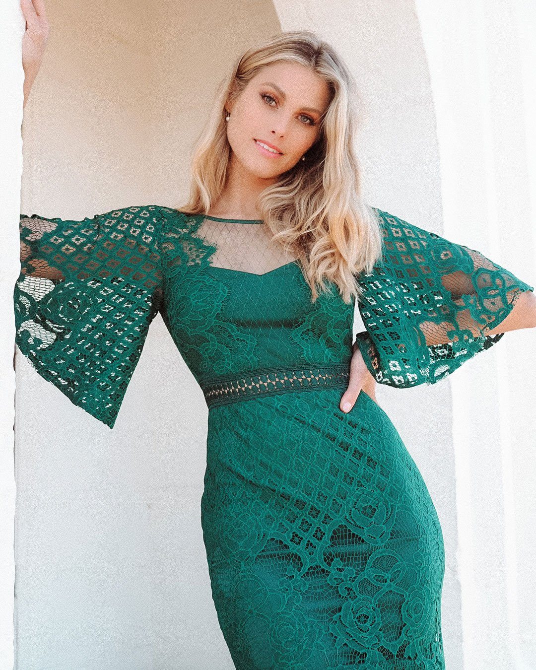 Reyna Dress Emerald