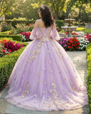 Stunning Tulle Appliques Ball Gown Princess Dress
