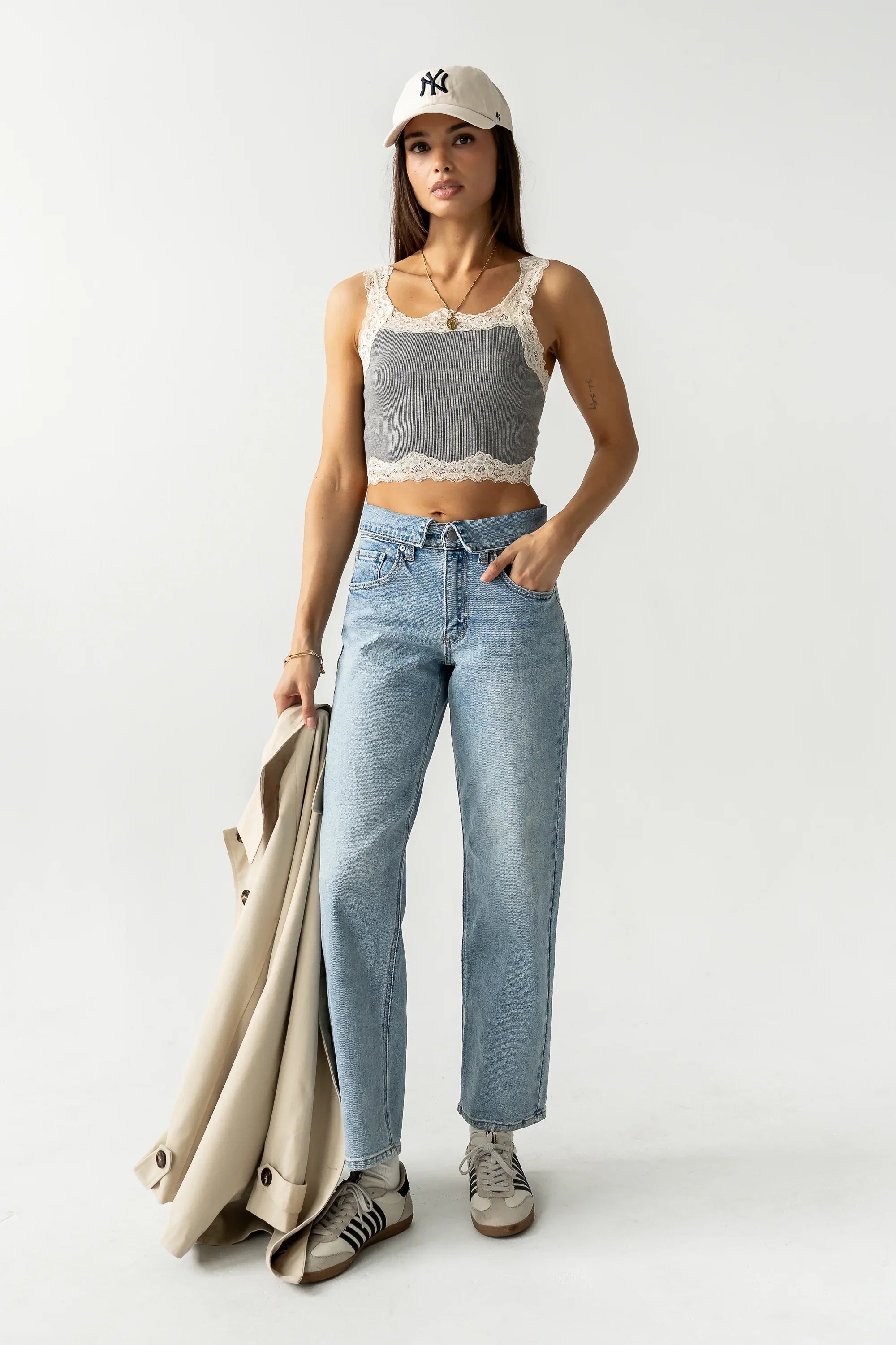 Karina Folded Straight Leg Jeans