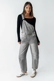 Tansy Denim Overalls in Grey