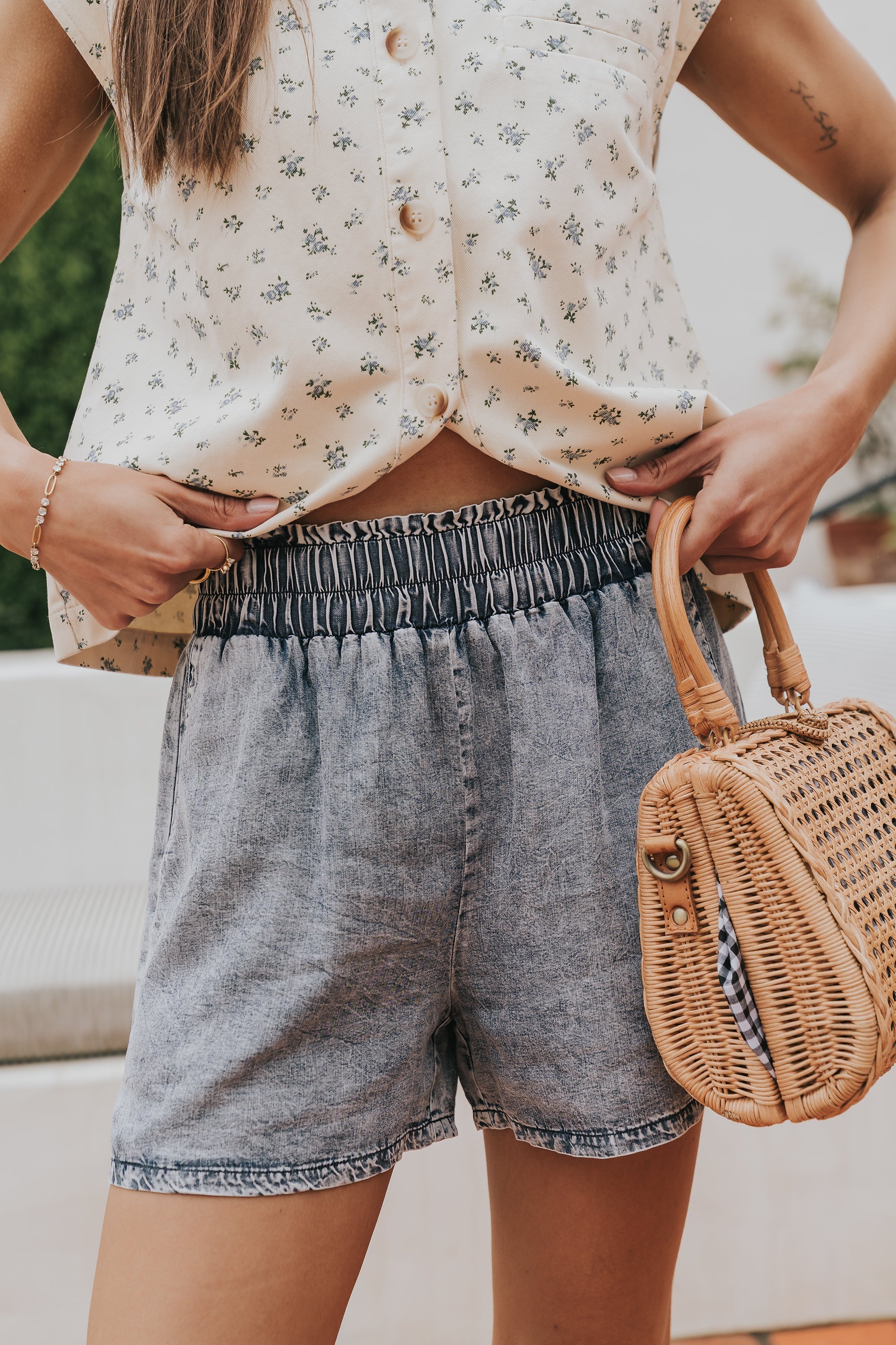 Wren Elastic Waistband Shorts