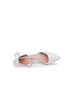 Pointed Toe Kitten Heels Ankle Strap Wedding Shoes