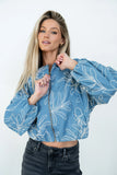Sidney Embroidered Jacket in Medium Wash