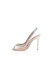 Wedding Shoes Peep Toe Stiletto Heel With Rhinestone Ankle Strap