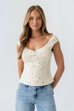 Winston Floral Tank in Off White
