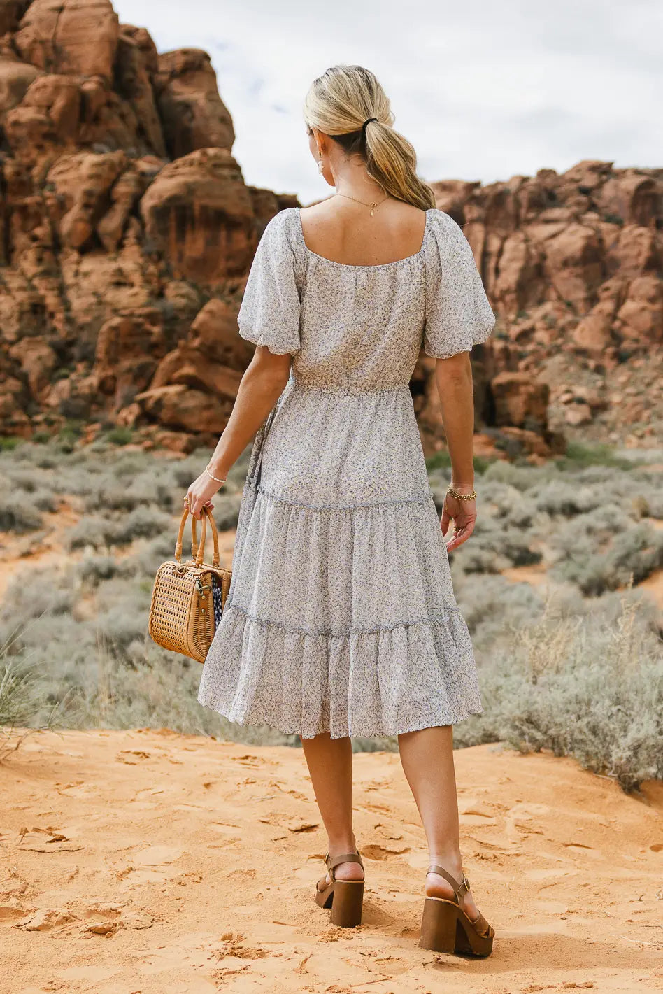 Samira Ditsy Floral Midi Dress FINAL SALE