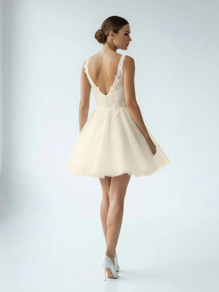 Elegant A Line Sweetheart Wedding Dress With Lace