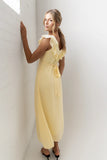 Lydia Ruffle Maxi Dress in Yellow FINAL SALE