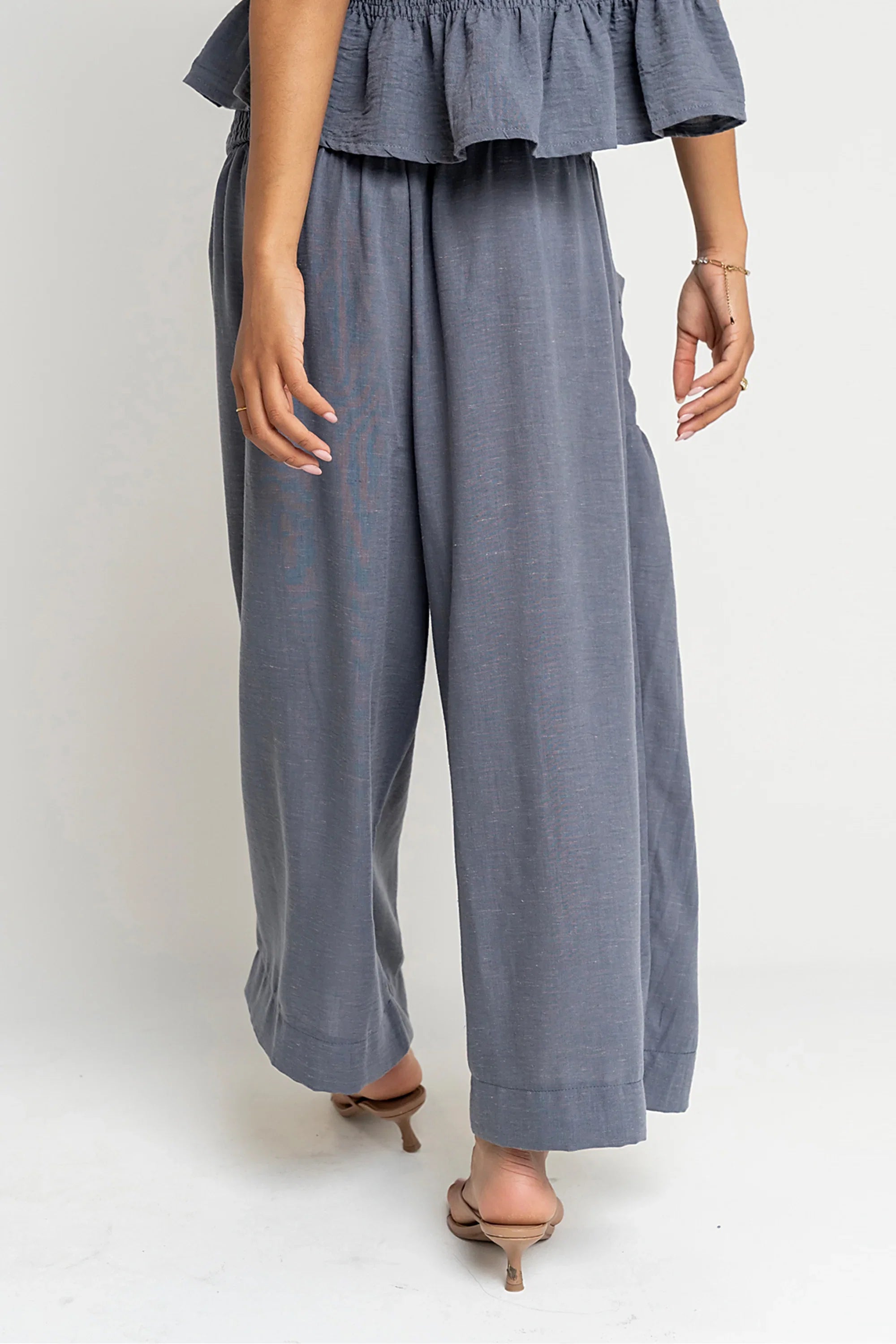 Ashton Wide Leg Pants in Blue