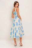 BLUEBELL BREEZE BLUE FLORAL MIDI DRESS