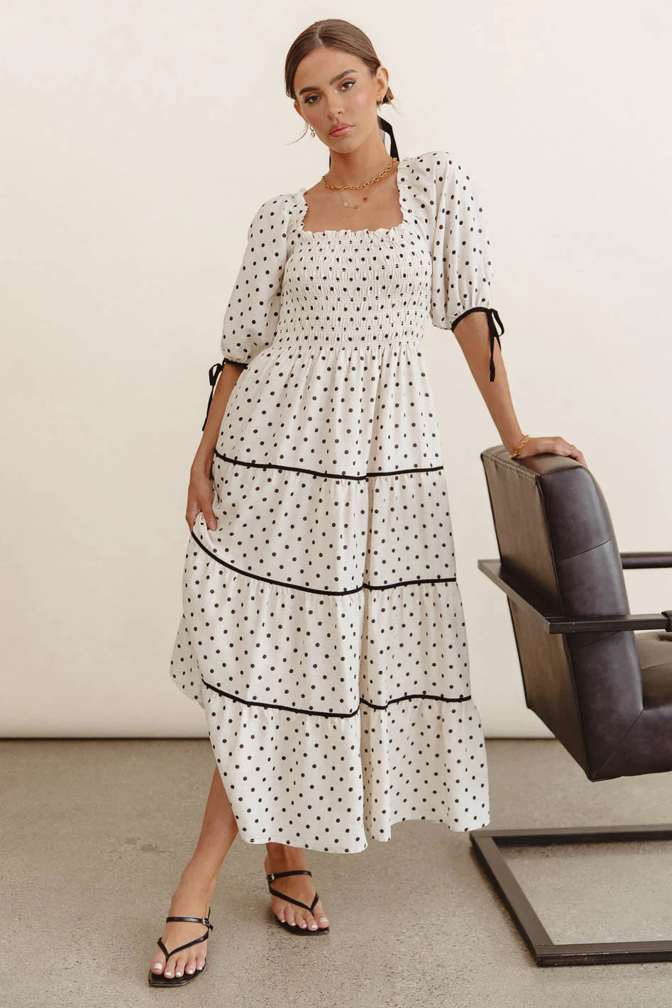 Hunter Smocked Polka Dot Dress FINAL SALE
