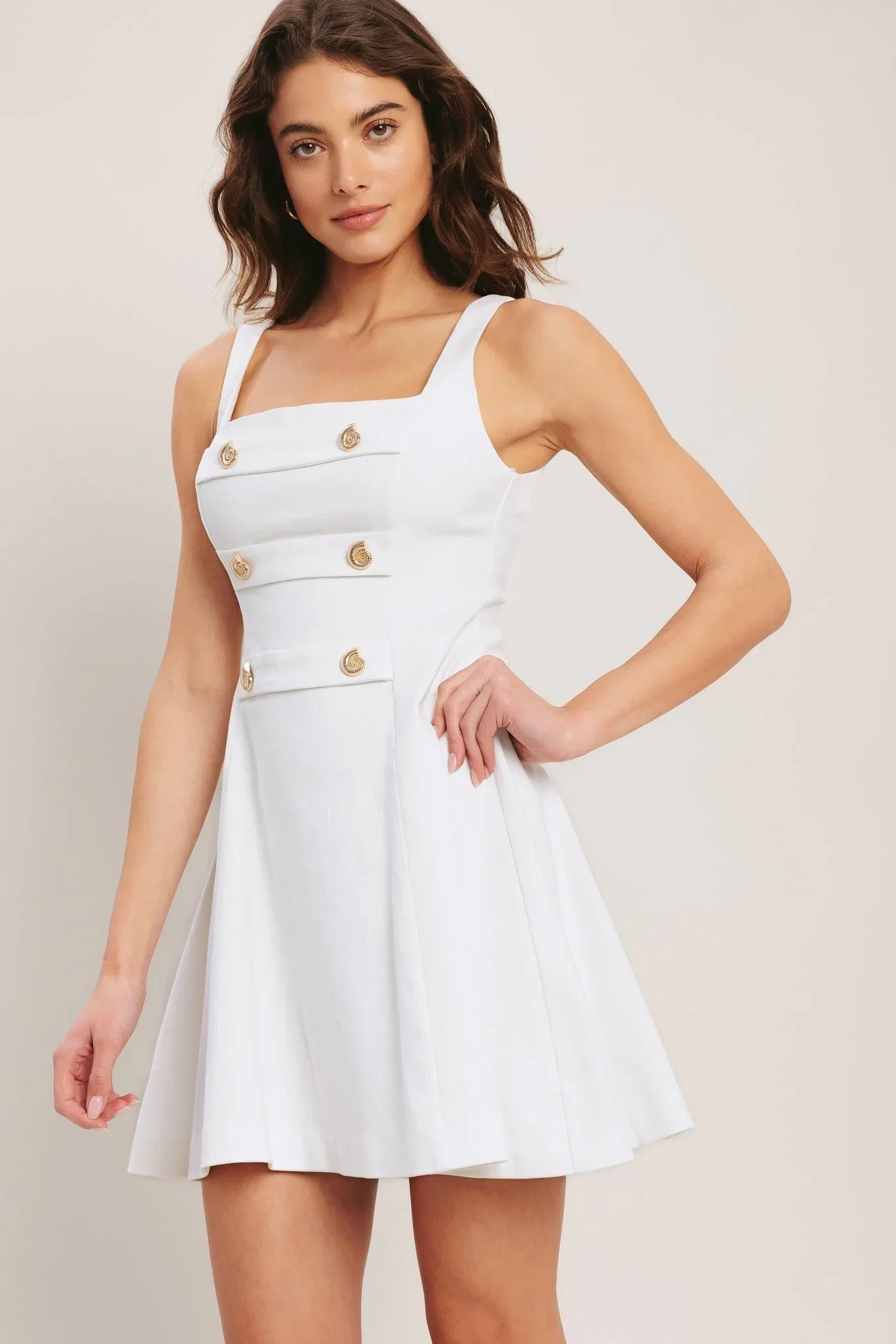 COASTAL CHIC WHITE MINI DRESS