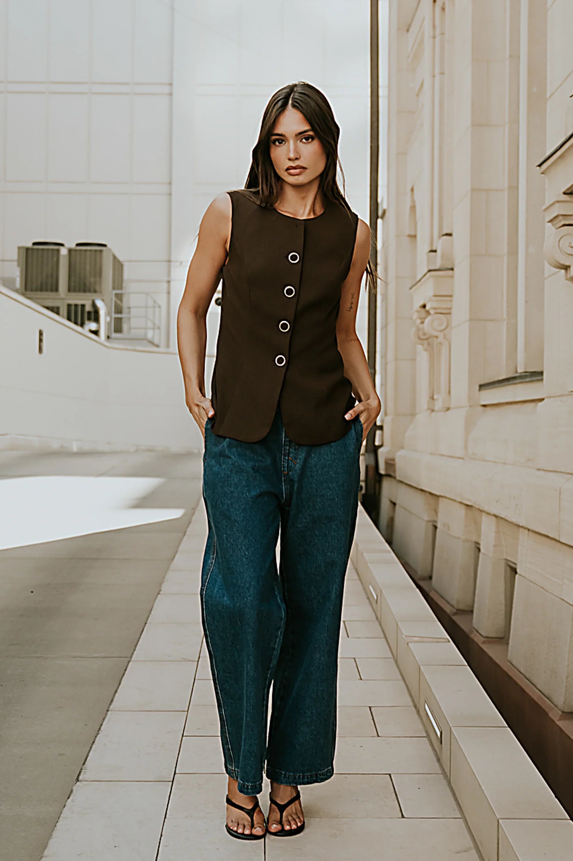 Lena Oversized Denim Pants FINAL SALE