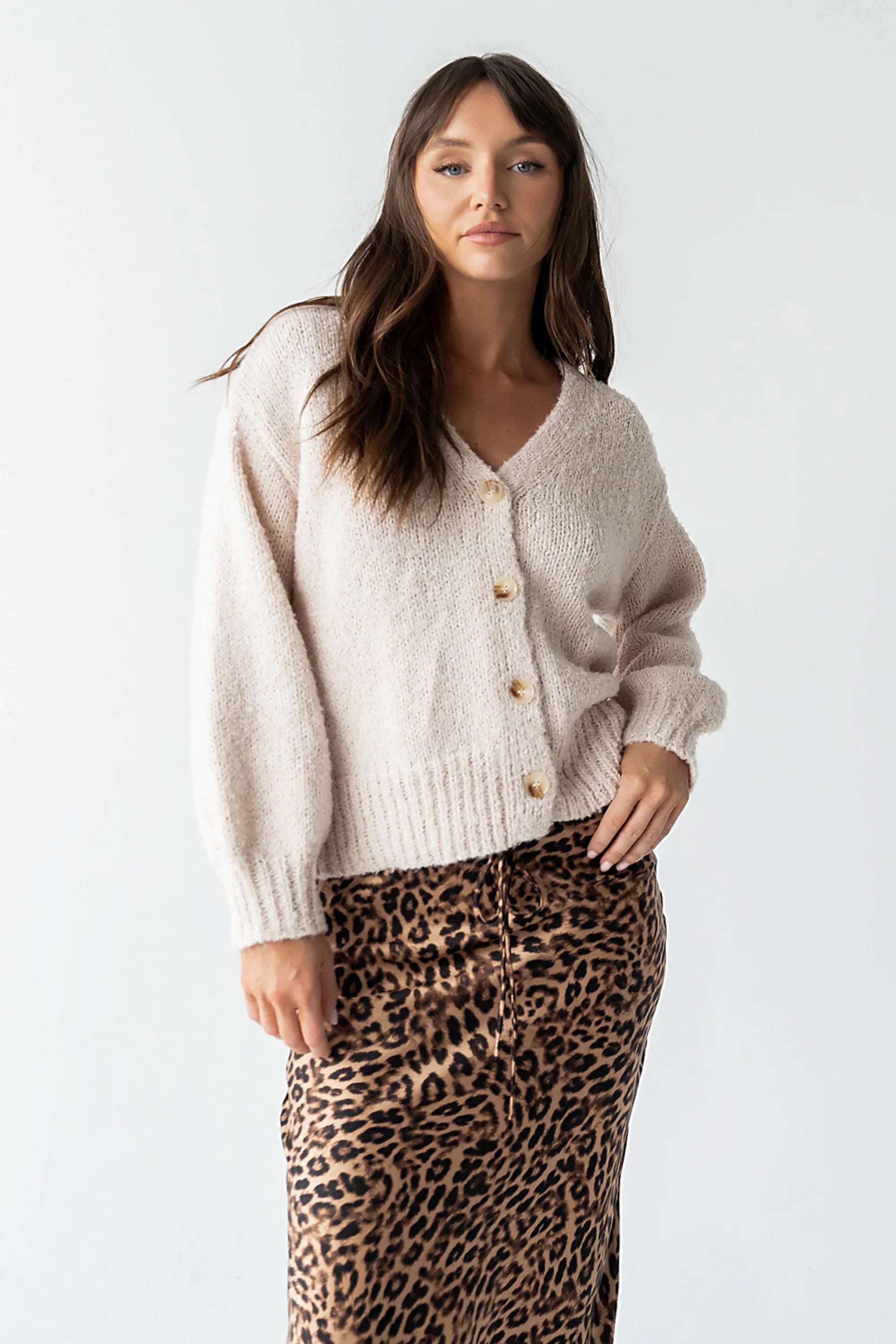Markie Knit Cardigan in Cream