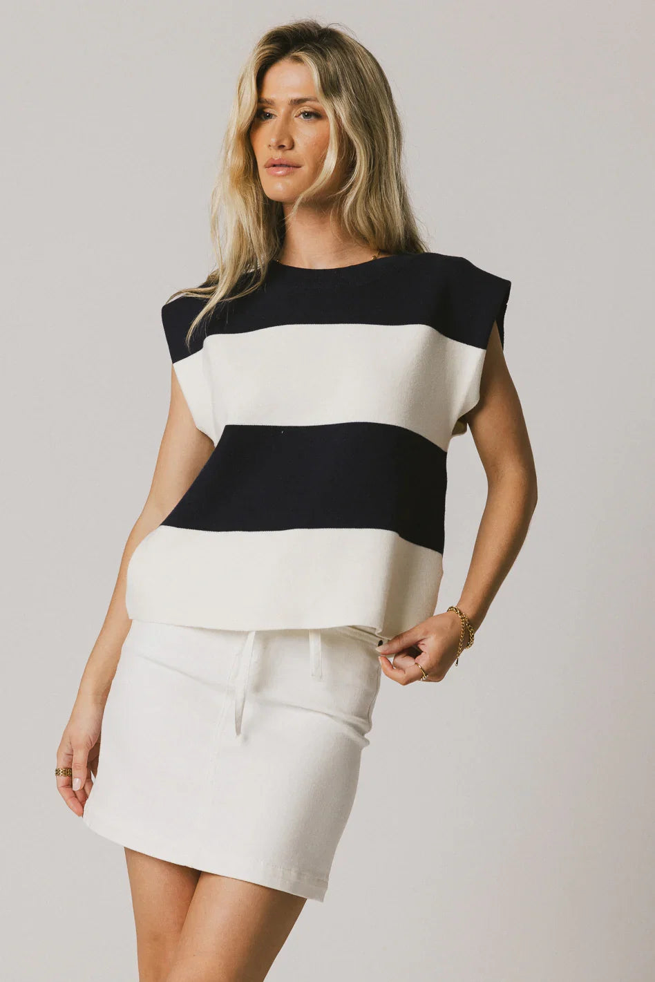 Camilla Striped Sweater in Navy FINAL SALE