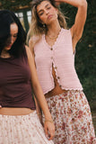 Annie Knit Vest in Blush FINAL SALE