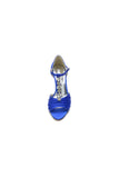Open Toe Crystal Starp Chunky Heels