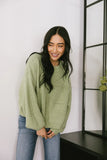 Aliyah Knit Sweater in Green FINAL SALE