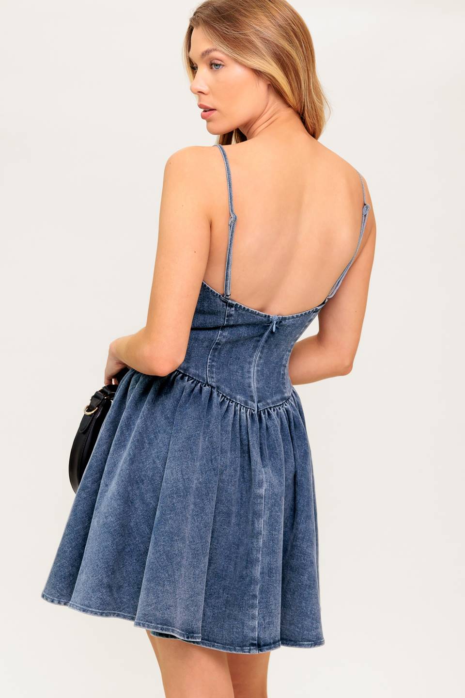 DINA DENIM MINI DRESS