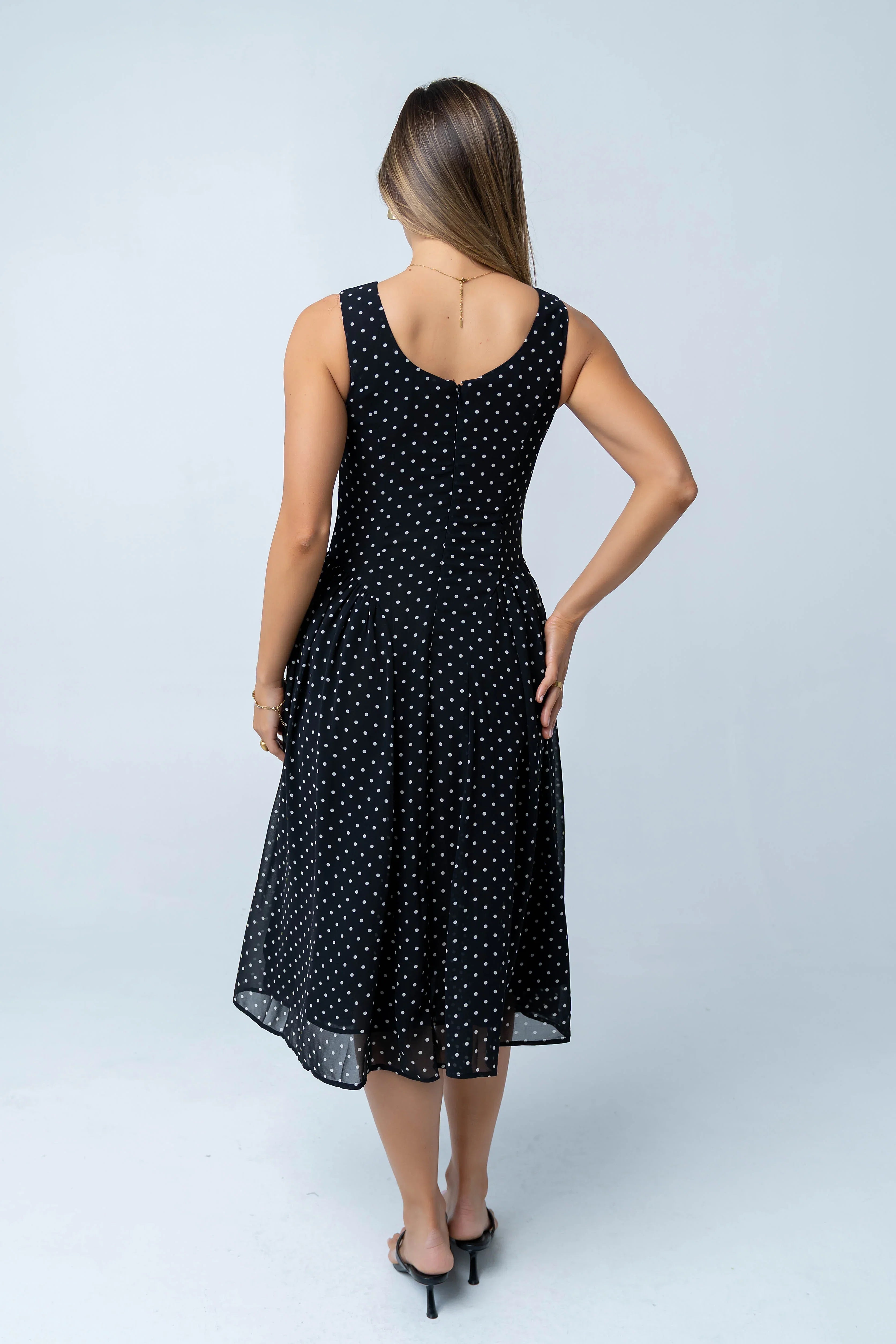 Liora Polka Dot Midi Dress