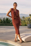 Joana Knit Vest in Marsala