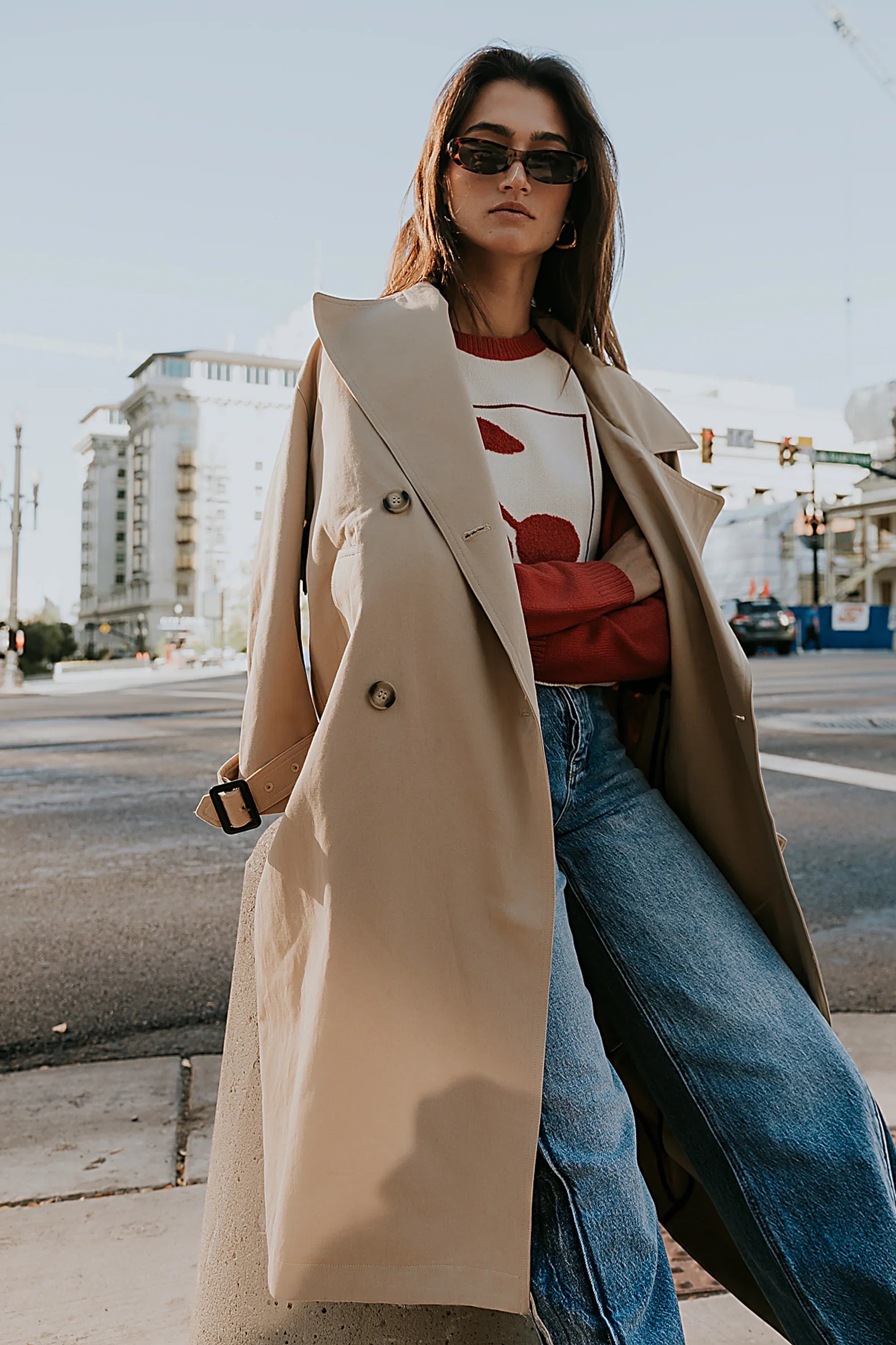 Rachel Trench Coat in Tan FINAL SALE