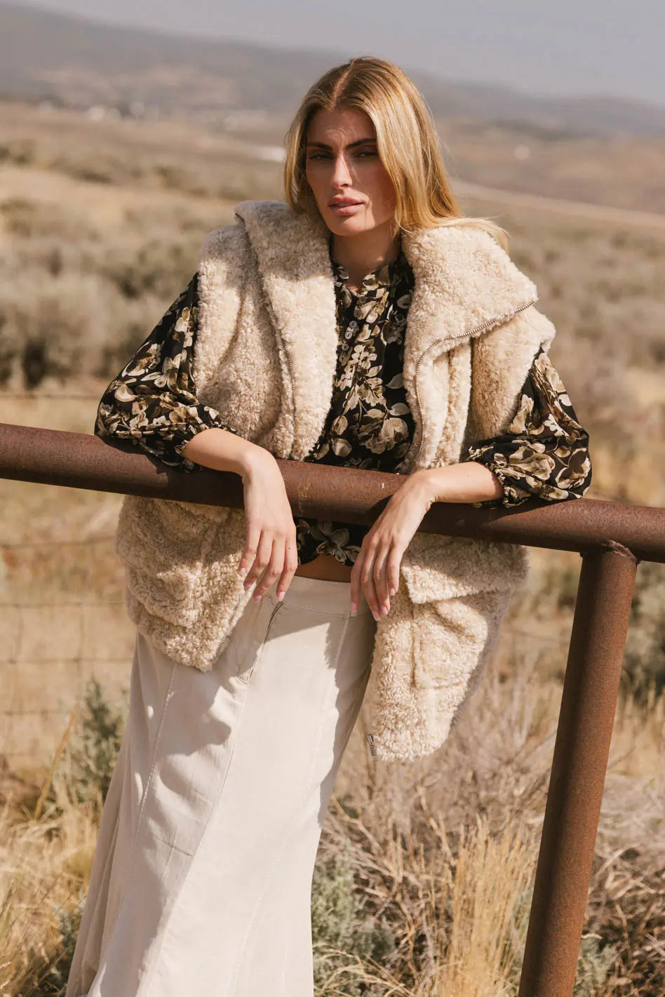 Melodie Sherpa Fleece Vest FINAL SALE