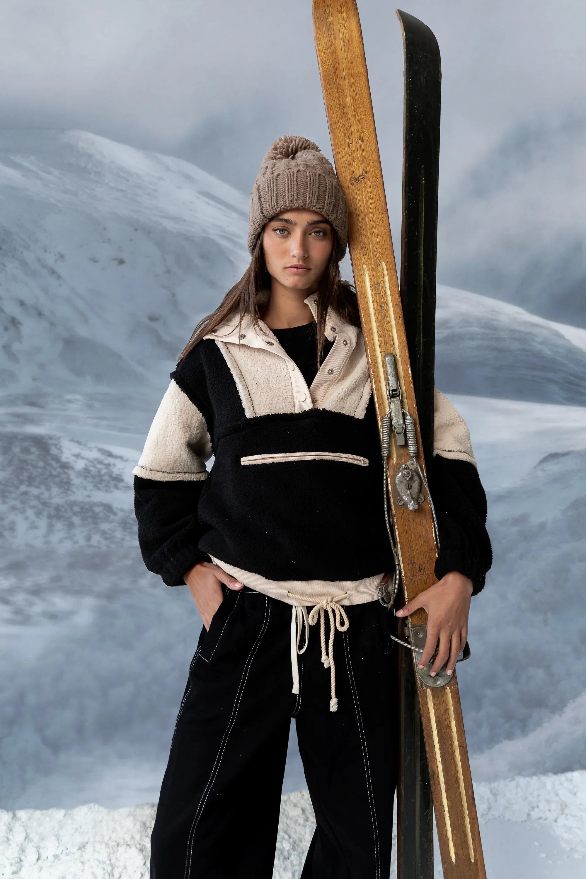 Maria Oversized Sherpa Jacket in Cream FINAL SALE