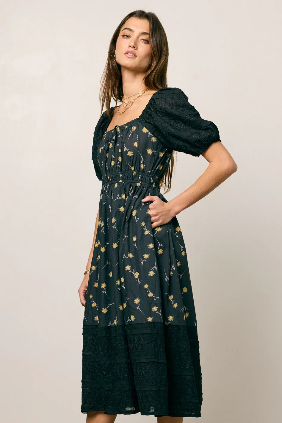 Rebekah Floral Midi Dress FINAL SALE