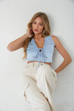 Mischa Lace Trim Crop Top