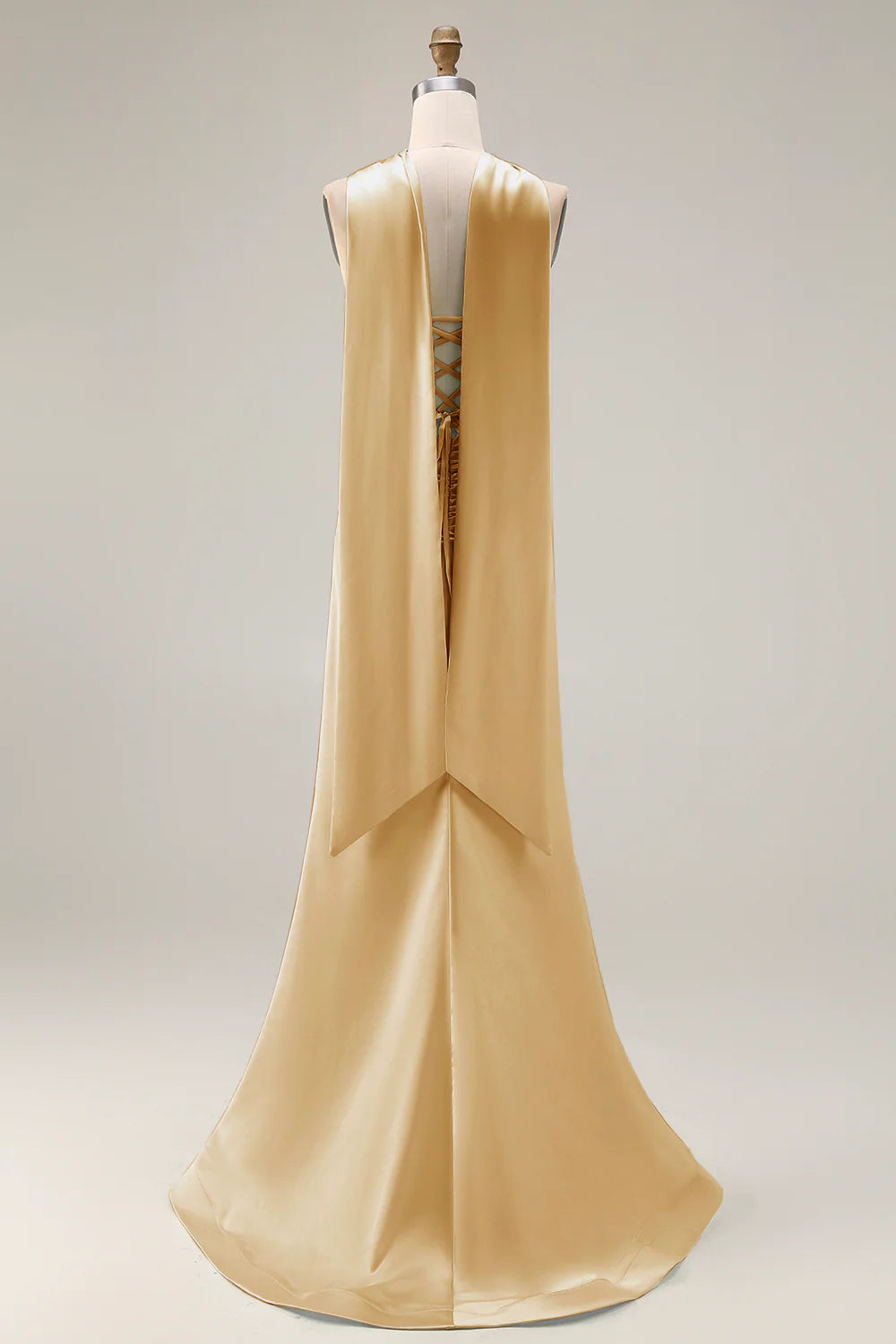 Light Green Strapless Mermaid Corset Ruched Long Prom Dress with Streamer