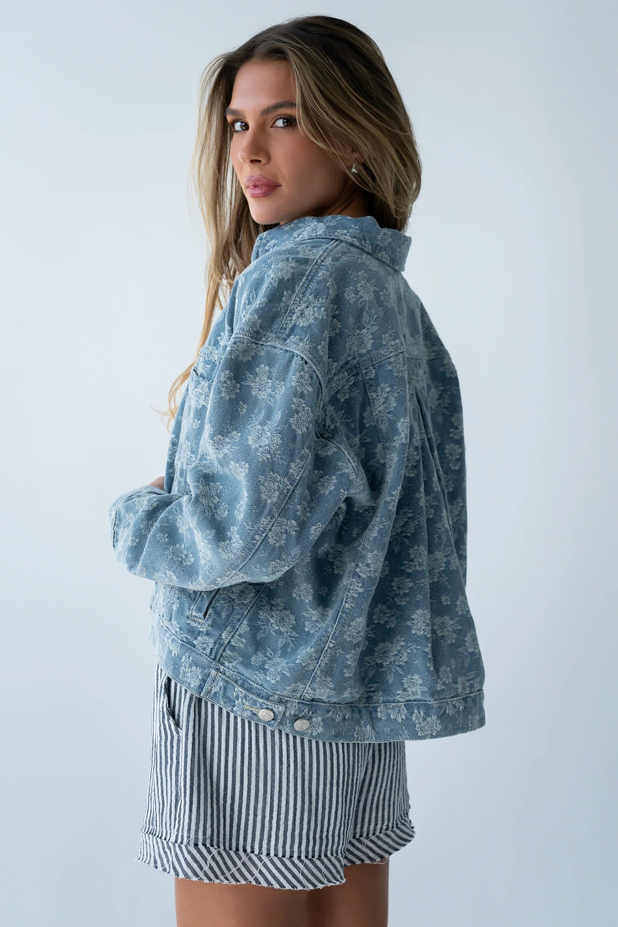 Lainey Floral Denim Jacket
