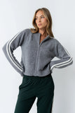 Joshua Striped Jacket in Heather Grey