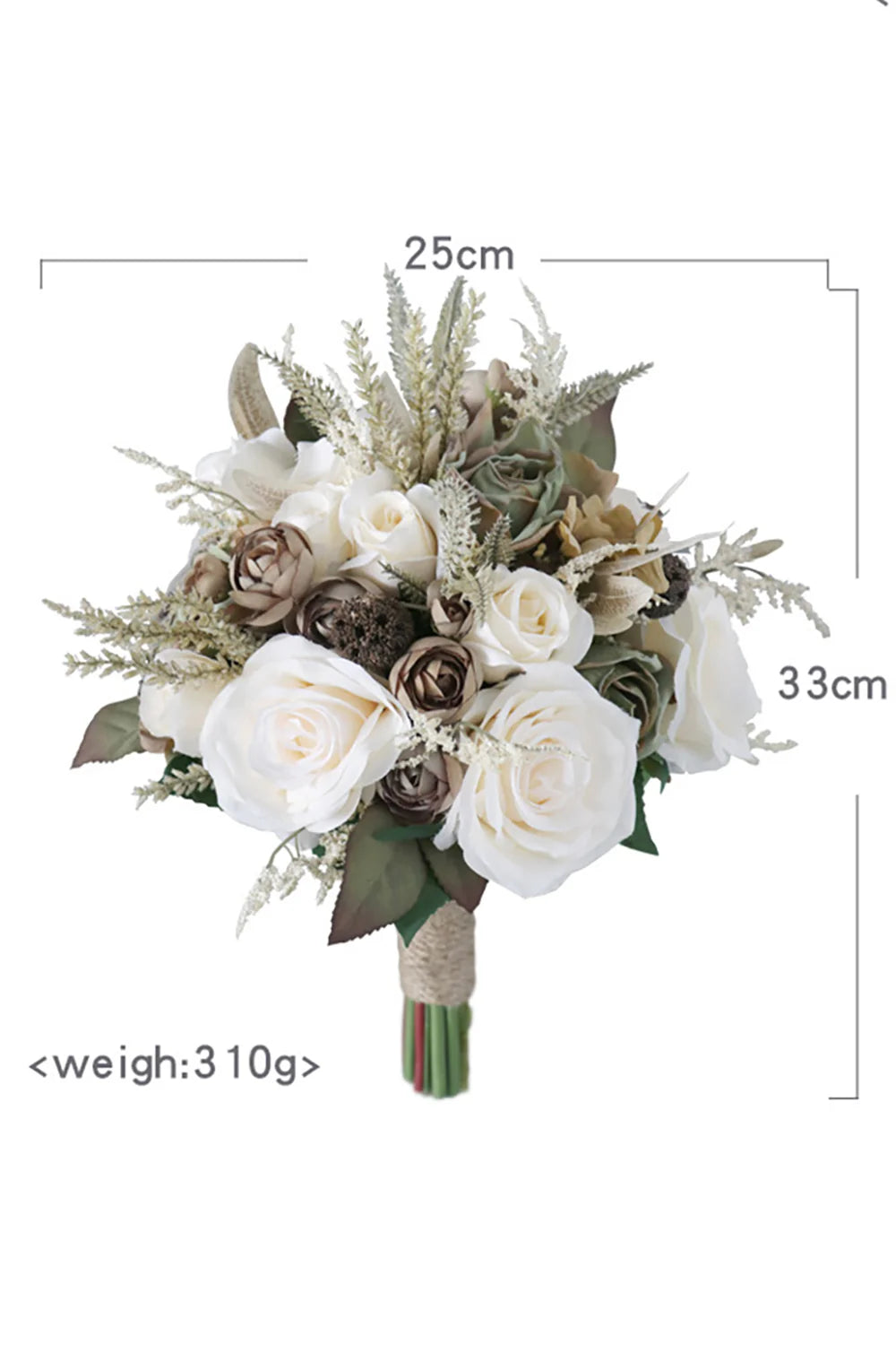 Free Form Silk Flower Bridal Bouquets