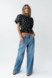 Terri Polka Dot Peplum Top FINAL SALE
