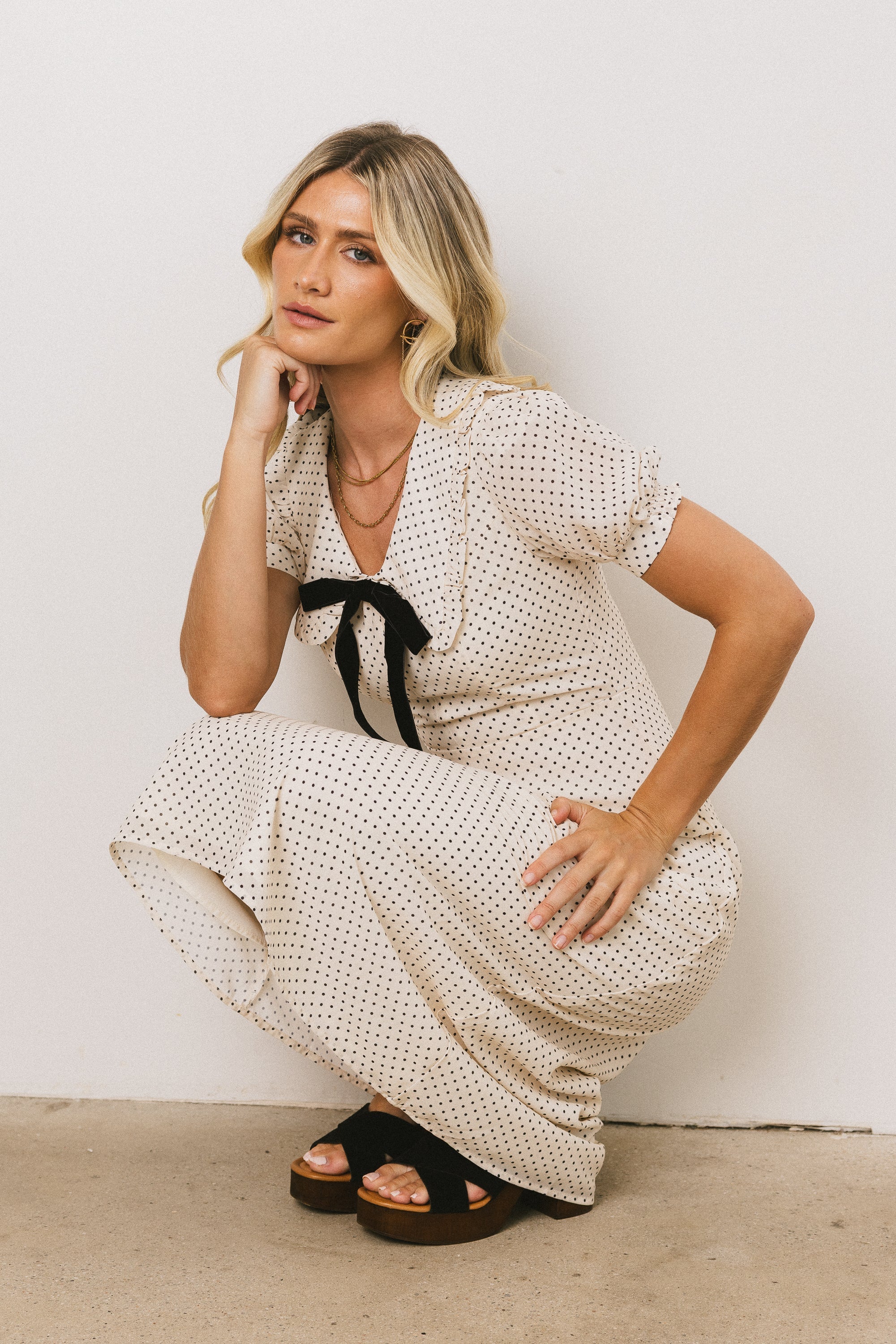 Chloe Polka Dot Midi Dress FINAL SALE