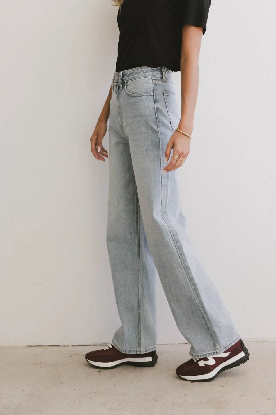 Emiliano Wide Leg Jeans in Light Wash FINAL SALE