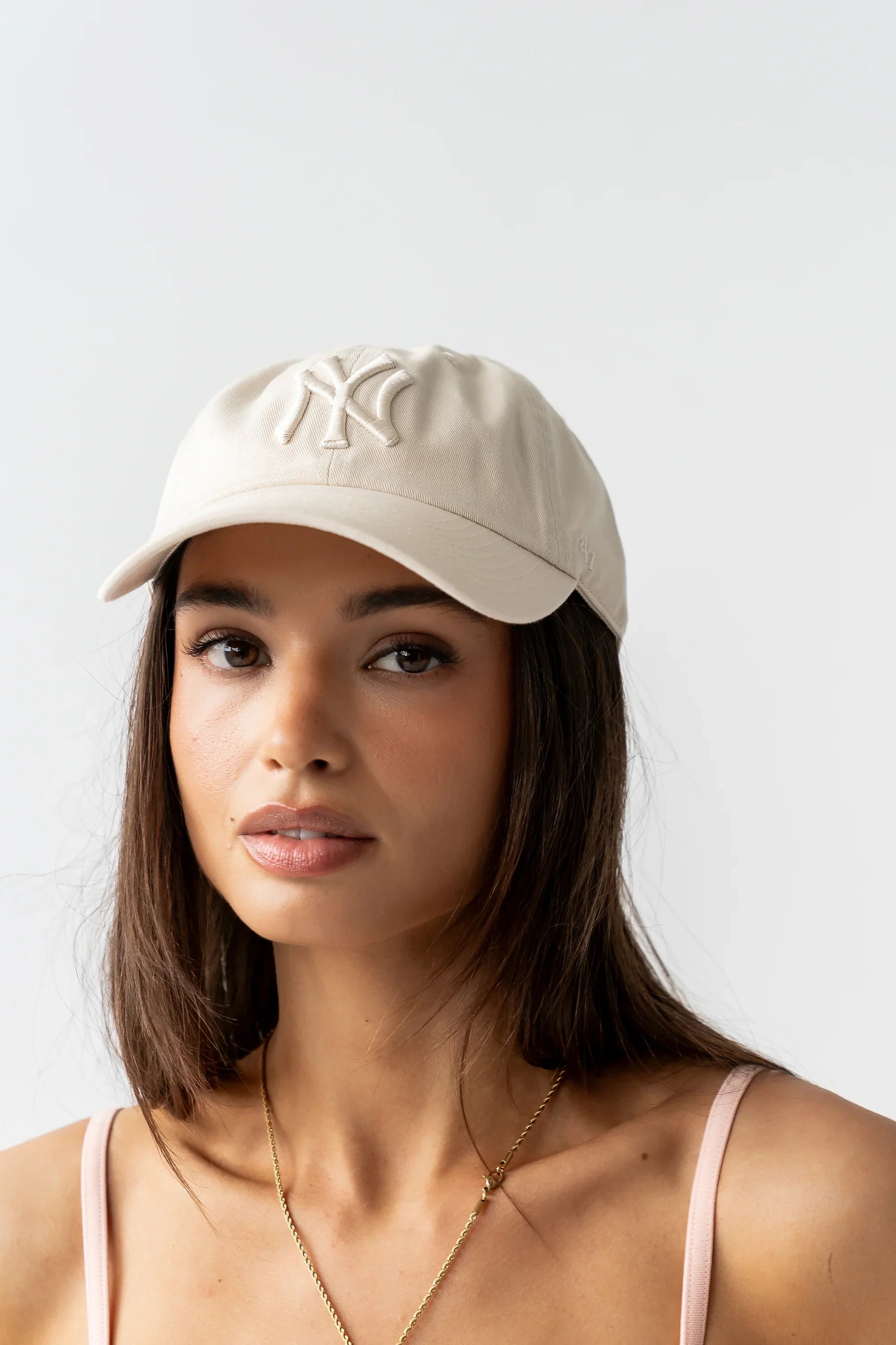New York Yankees Baseball Cap in Natural