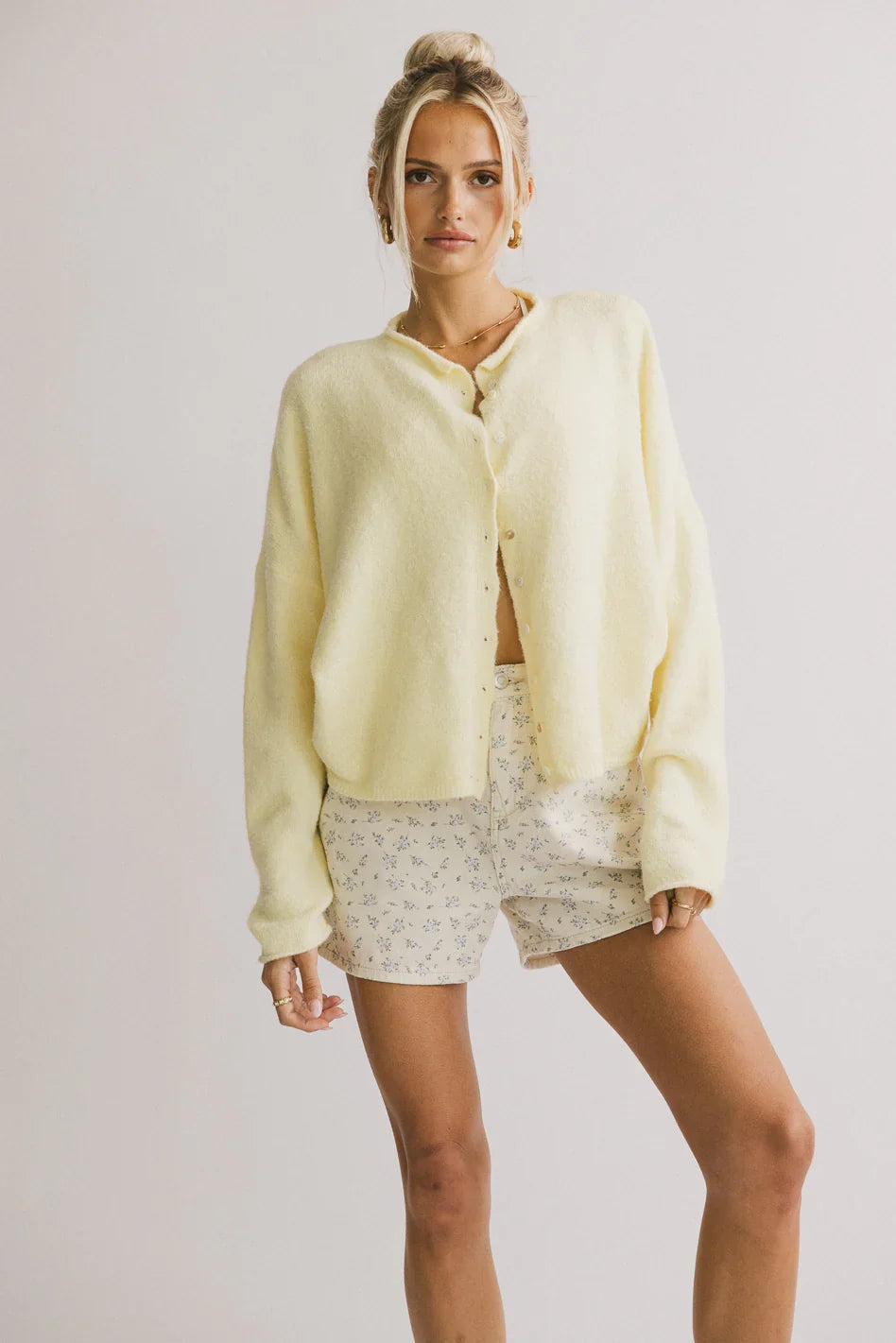 Maci Cardigan in Yellow FINAL SALE