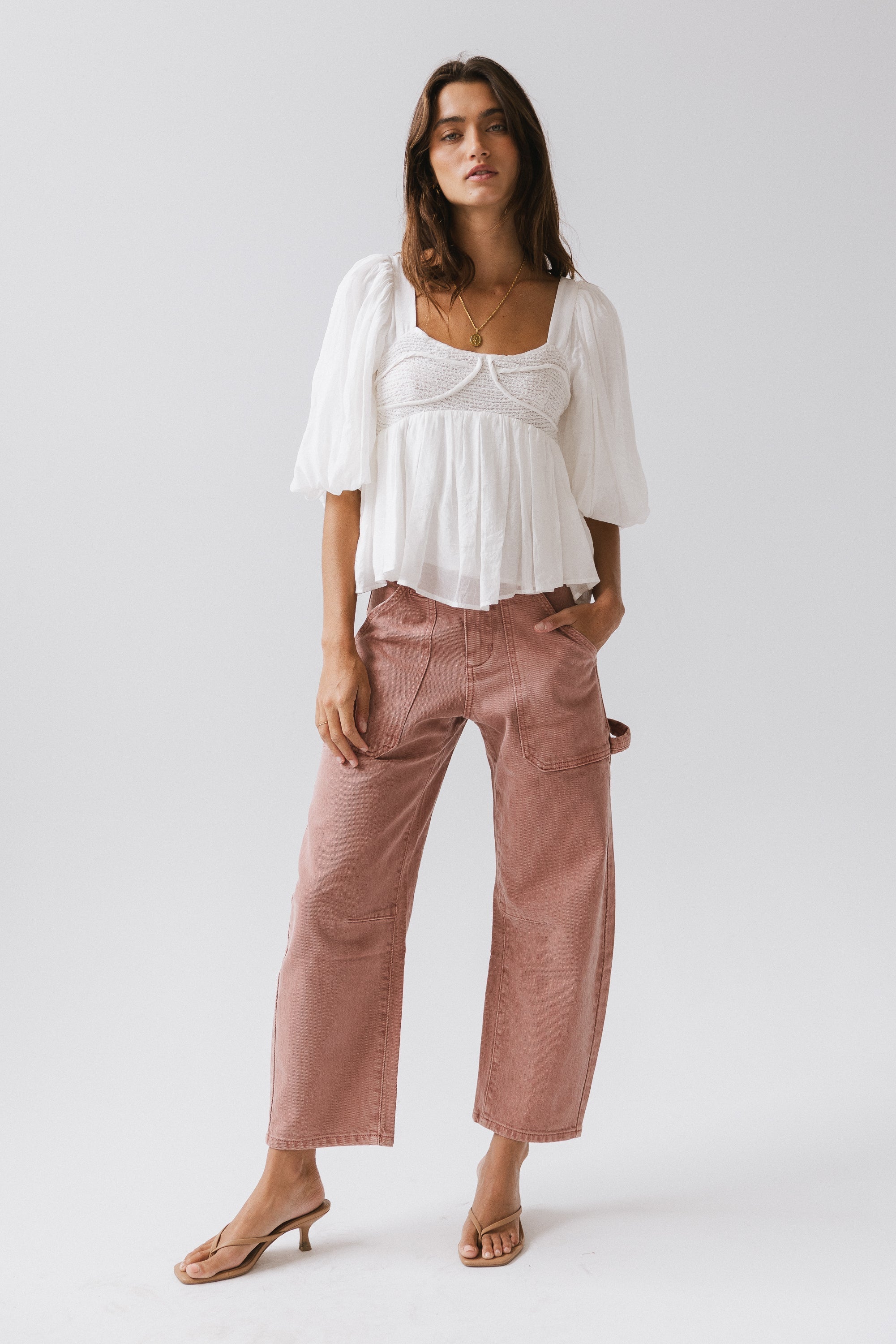 Scottie Barrel Jeans in Mauve FINAL SALE
