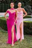 Indira Gown Pleated Chiffon Dress with Scarf