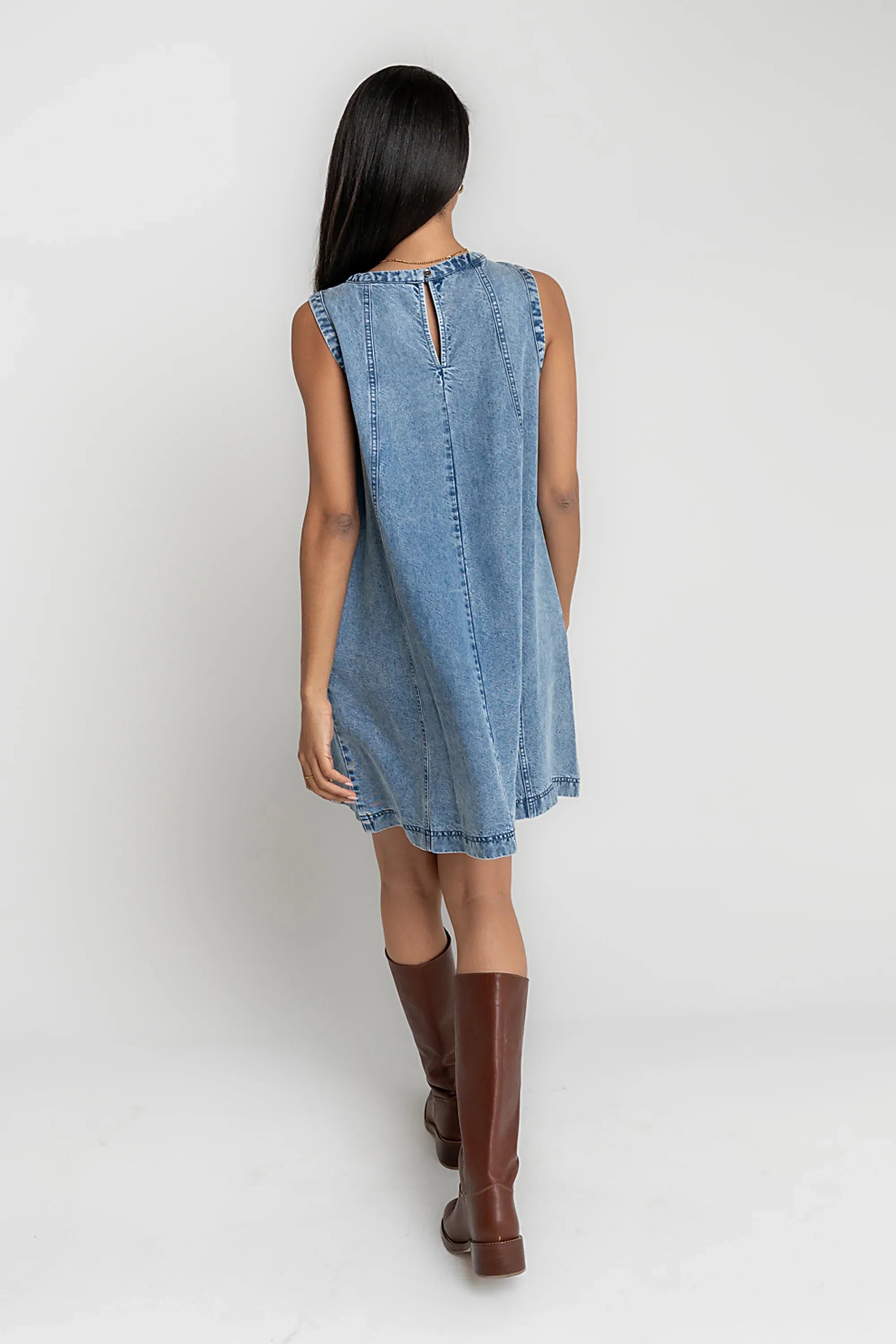 Elyse Sleeveless Denim Mini Dress