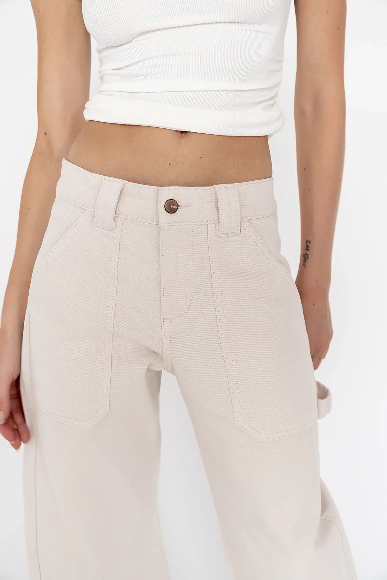 Scottie Barrel Jeans in Ecru FINAL SALE