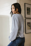 Dakota Cable Knit Sweater in Blue FINAL SALE