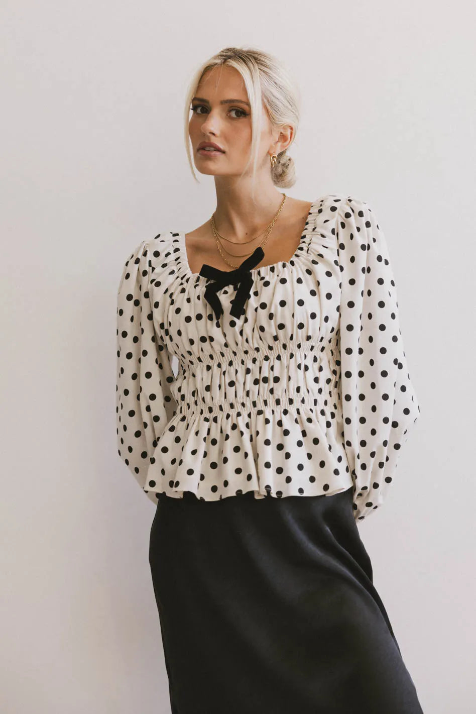 The Velveteen Bow Blouse FINAL SALE