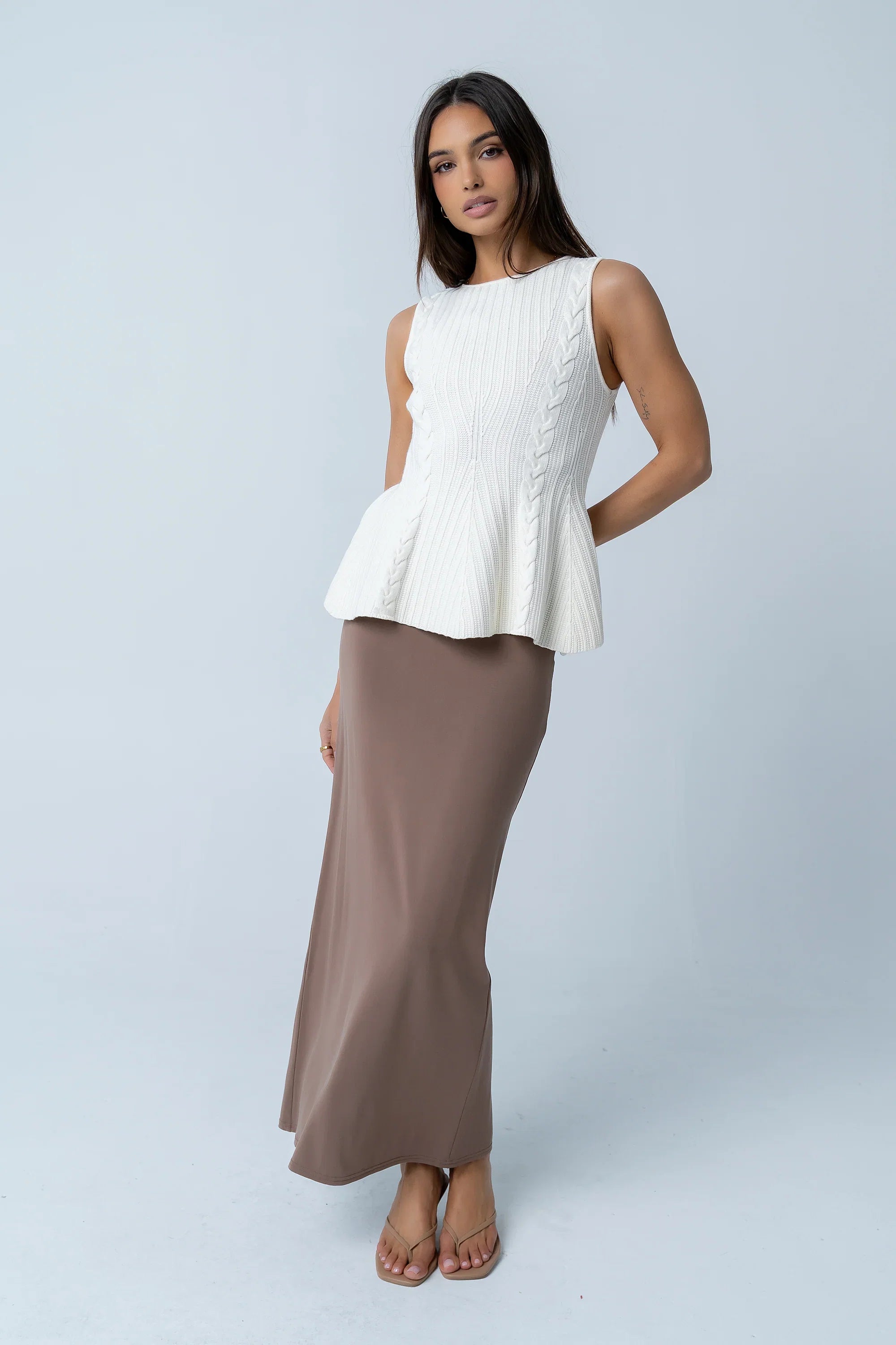 Nona Cable Knit Tank Top