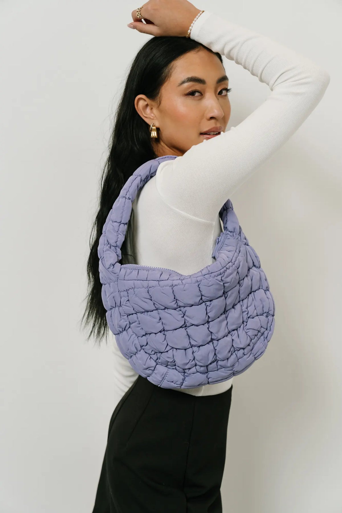 Julia Quilted Bag in Lavender FINAL SALE
